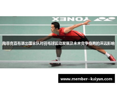 陶菲克宣布退出国家队对羽毛球运动发展及未来竞争格局的深远影响 陶菲克宣布退出国家队对羽毛球运动发展及未来竞争格局的深远影响
